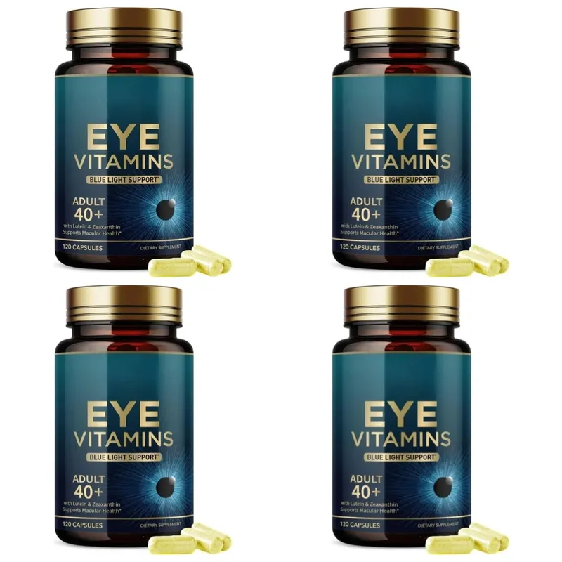 Eye Vitamins Capsules Blue Light Support with Lutein & Zeaxanthin for 40+ Macular Health Support for Men Women 120 Capsules