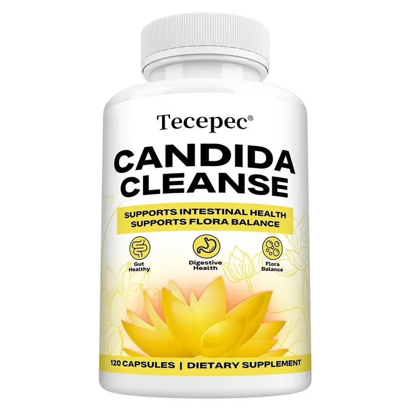 Candida Cleanse Capsules – Détox du côlon intestinal, équilibre de la flore intestinale, favorise la digestion, soulage les ballonnements, supplément antioxydant