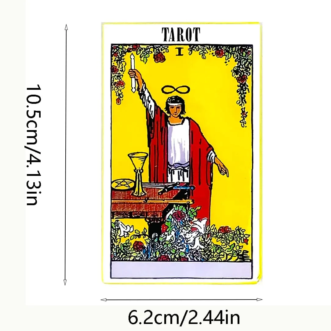 Hot-selling Tarot Deck 78 Cards English Version Divination Tarot Cards Board Games Cards Game with Guidebook For Beginners