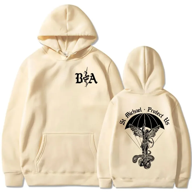 ST Michael Brothers in Arms Double Sided Print Hoodies Men's Women Clothing Fashion Sweatshirt Oversized Long Sleeve Pullovers