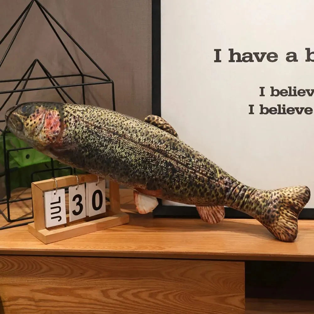 Perch Simulation Fish Plush Pillow Grouper Stuffed Cartoon Fish Plush Toy Soft Lovely Fish Anime Pillow Dolls Living Room