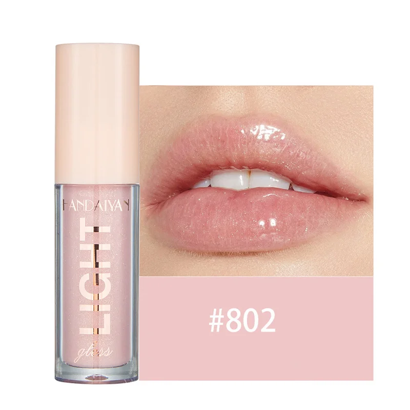 12 barev Mirror Pearl Lesk na rty Dlouhotrvající hydratační lesk Glitter Lip Glaze Vodotěsné sklo Tekutá rtěnka Dámský make-up