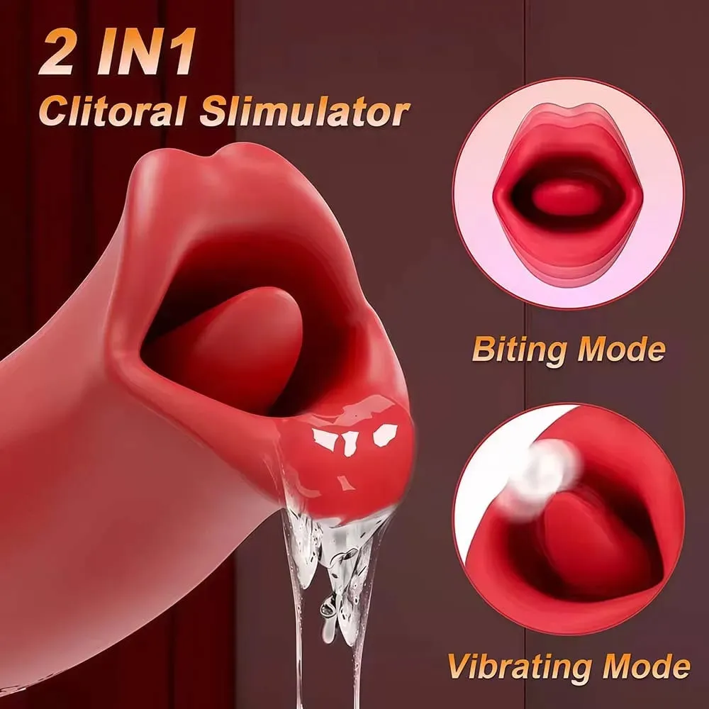 Tongue Sucking Vibrator Female Licking G Spot Clitoris Stimulator Sucker Oral Nipples Massager Sex Toys for Women Adult Goods