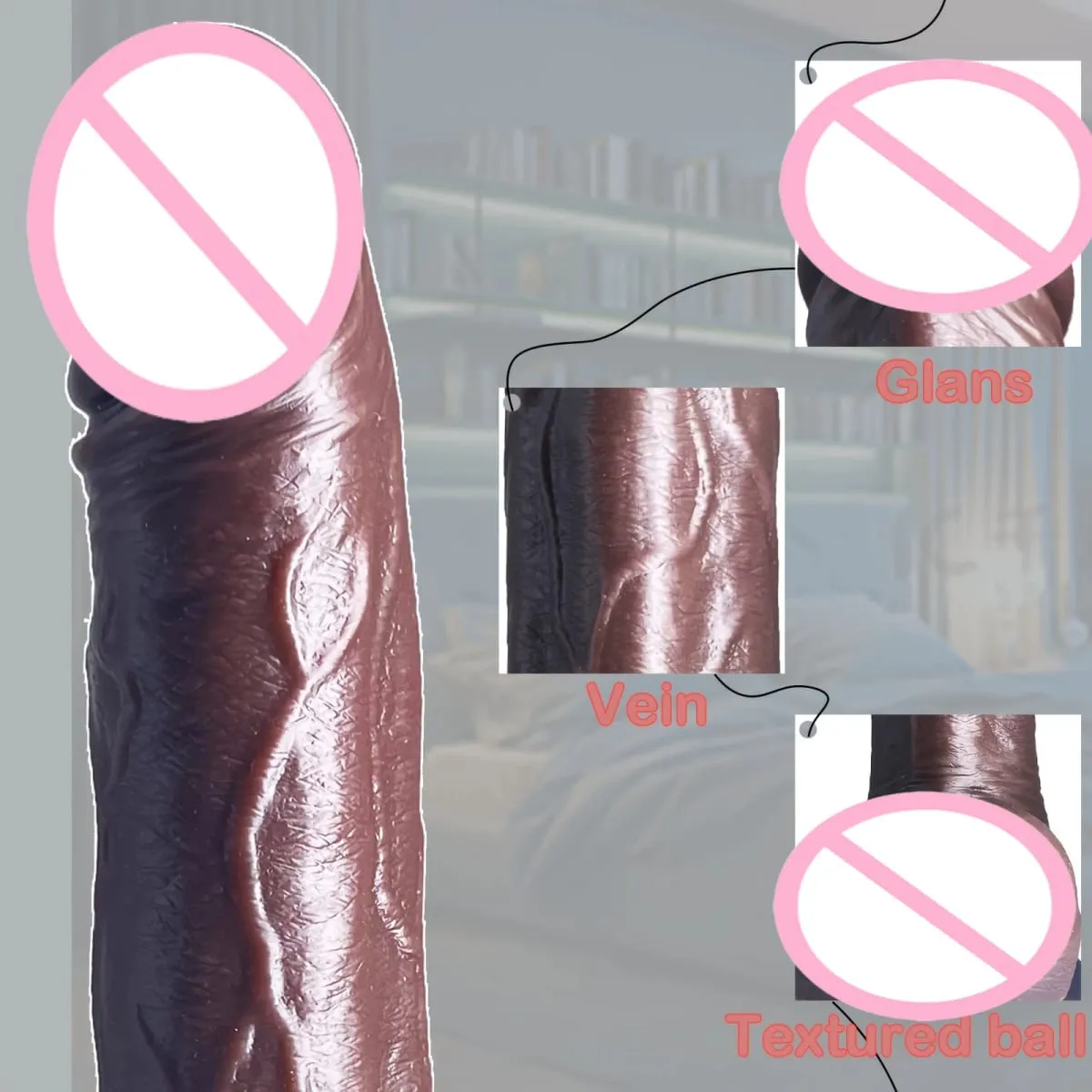 Dildo 1pc Adult Sex Toy Stimulates G-Spot Anal 22cm Thrust Dildo Vibrator 10 Vibration Mode and Suction Cup Suitable for Couples