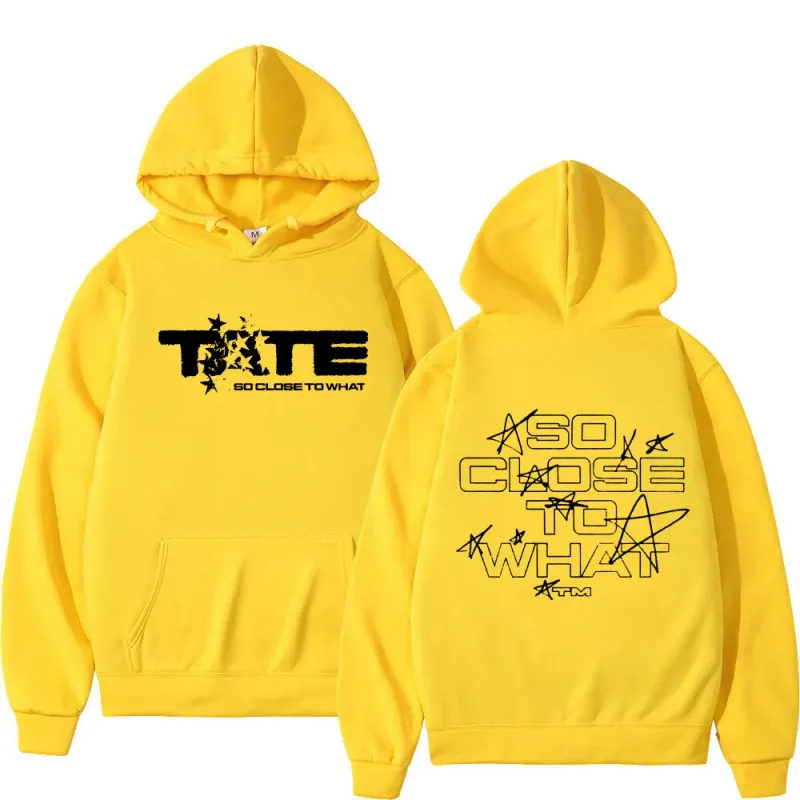 26Men Women Clothing Long Sleeve Hooded Sweatshirts Tate McRae So Close To What Album Hoodies Fleece Vintage Oversized Pullovers