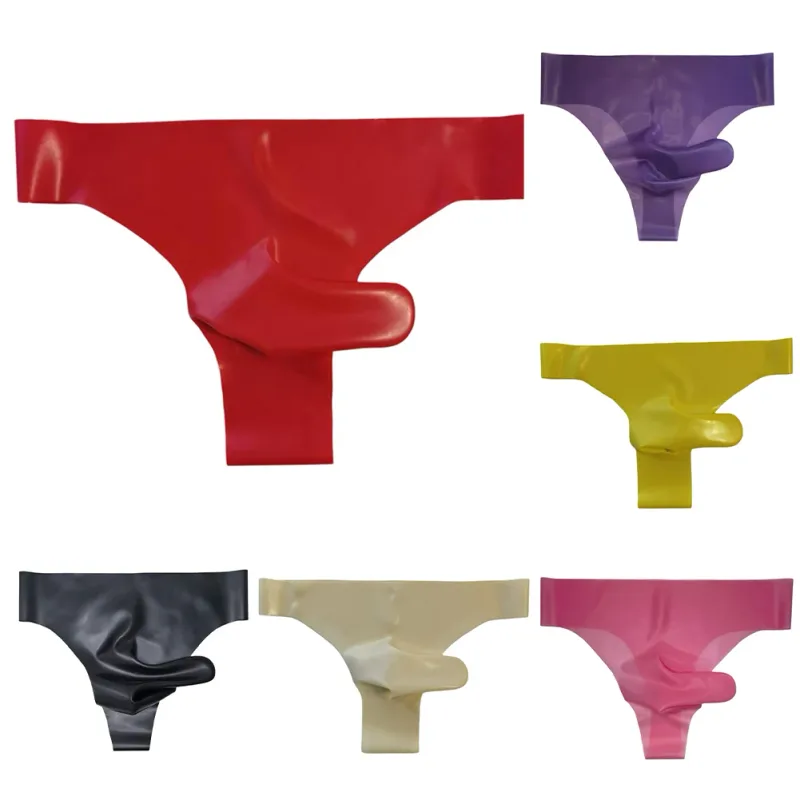 Sexy Nightwear Mens Latex Underwear Comfortable Latex Safety Panties Applicable Gender Male Fashionable Lingerie