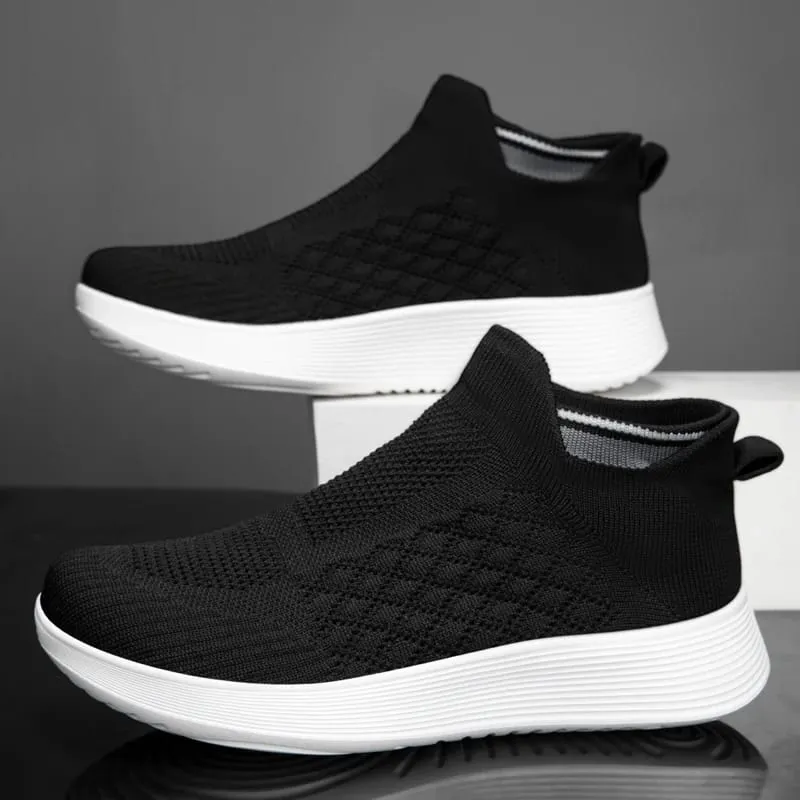 Men Running Walking Sock Shoes Fashion Casual Sneakers Breathable Thick Sole Sport shoes Lightweight Men Sneakers Casual Shoes