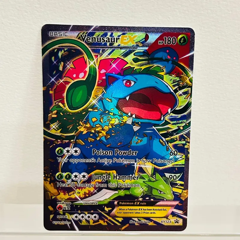 Lucario EX 107/111 English Card Holographic Foil Texture DIY Premium Anime Collection Card