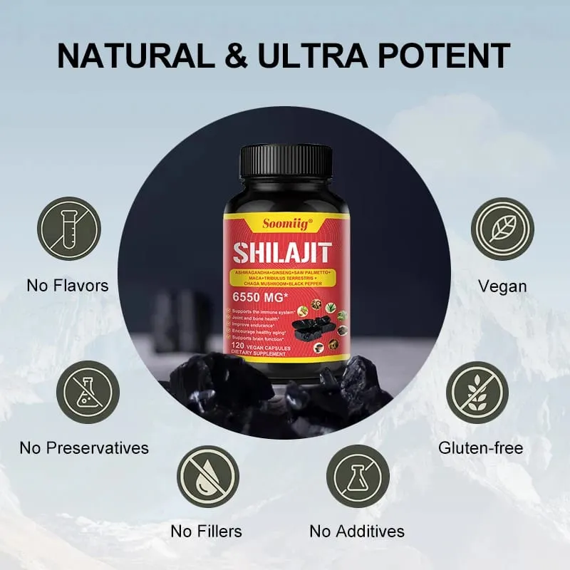 Original Shilajit Supplement - Supports for Muscle Strength & Immunity Enhance Men Performance Endurance for Adult