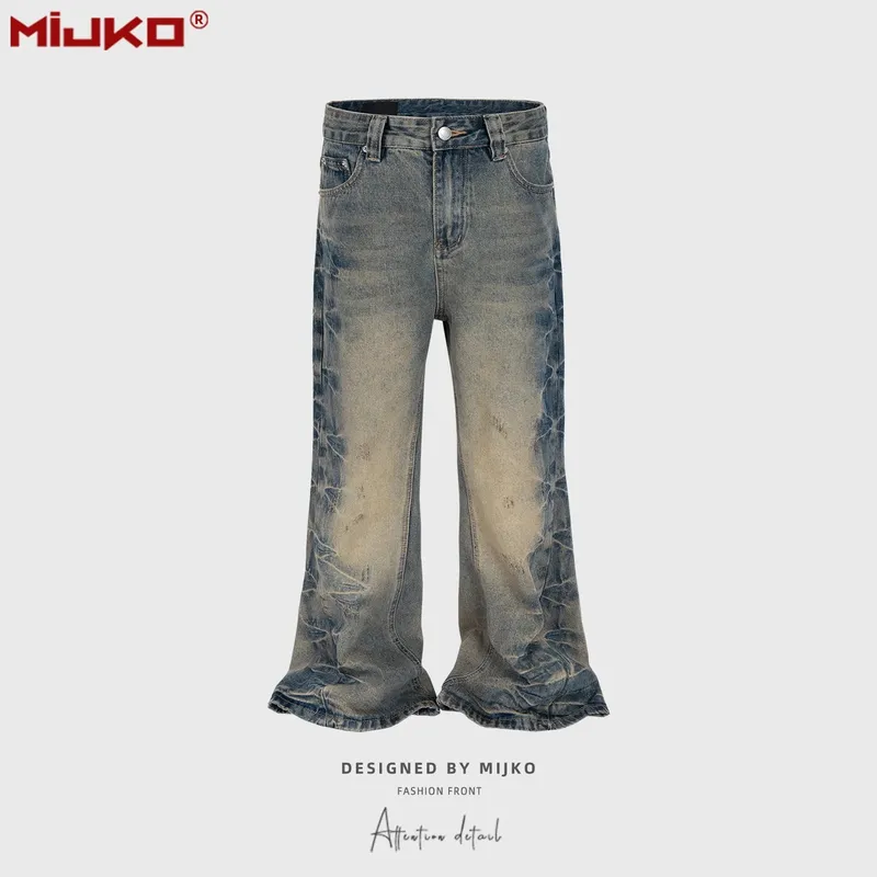 Vintage Washed Mens Jeans Pants Streetwe