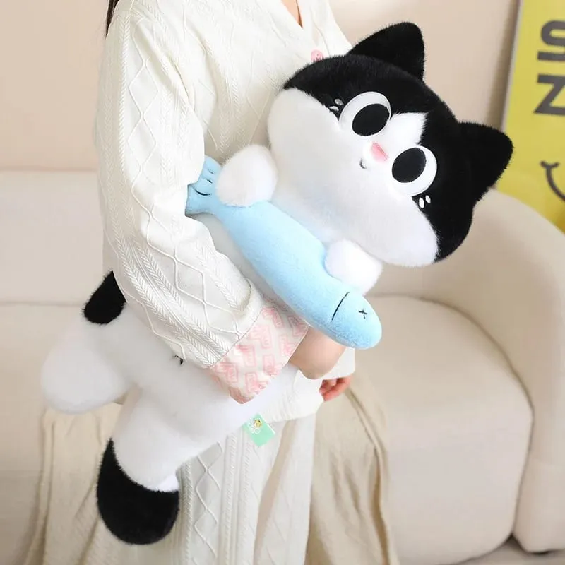 Cat Plush Toys Adorably Cat Stuffed Pillow Kawaii Soft Sofa Cushion Home Decor Toys Accompany Sleep Toy Birthday Gifts — image 3