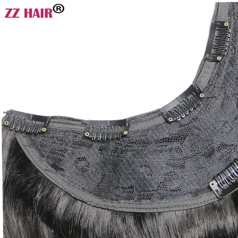 100% Brazilian Human Remy Hair Extension 120g-200g 16"-26" U Piece WIg Clip-in Natural Straight