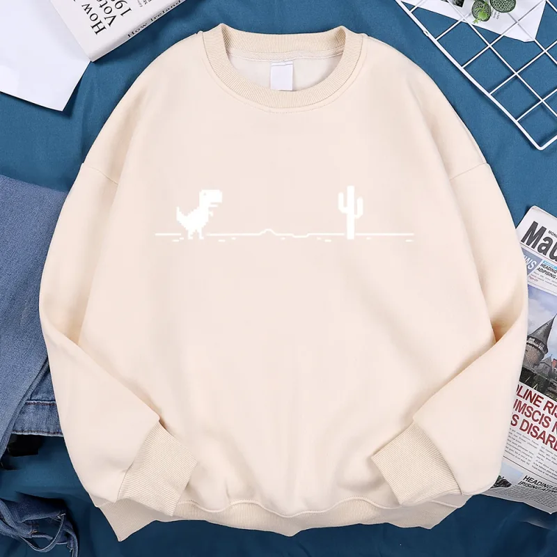 Rede mau funcionamento pequeno dinossauro moletom masculino feminino casual com capuz hip hop confortável streetwear solto roupas quentes hoodies