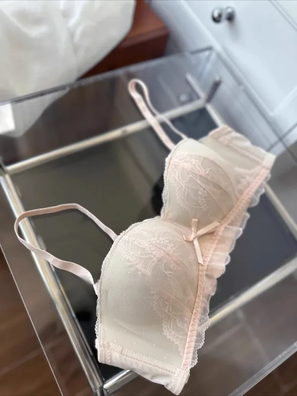 Victorian Inspired Demi Bra & Knicker Set | Sheer Mesh Lace Push Up for Small Bust Anti-Sagging | Luxury Lingerie MOYISU Panty