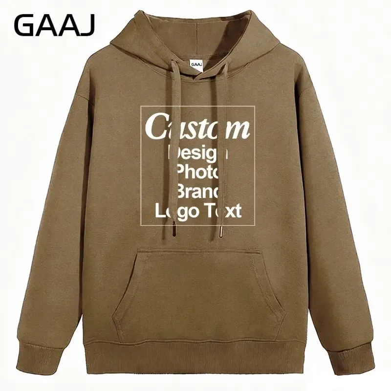 High Quality Custom Hoodie Cotton Sweatshirt Print Embroidery Brand Logo Text Photo Design Men Women Famliy Team Clothing 300g
