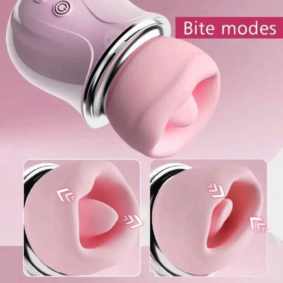 Tongue Licking Sucking Vibrator Female Nipple Breast Massager Sucker Clitoris Stimulator Rose-toy Sex Toys For Women Adult