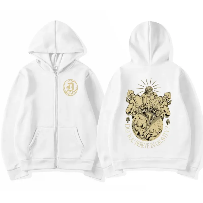 Anime Jojo Bizarre Adventure Zipper Hoodies Dio Brando Manga Zip Up Hooded Sweatshirts Men Women Fashion Casual Pullovers Coats