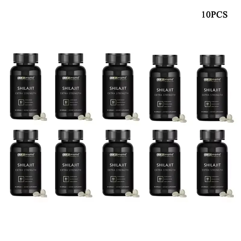 Organický Shilajit pro muže | 60 kapslí | Natural Energy + Stamina Booster | Himalájská minerální síla | Klinicky studovaný vzorec