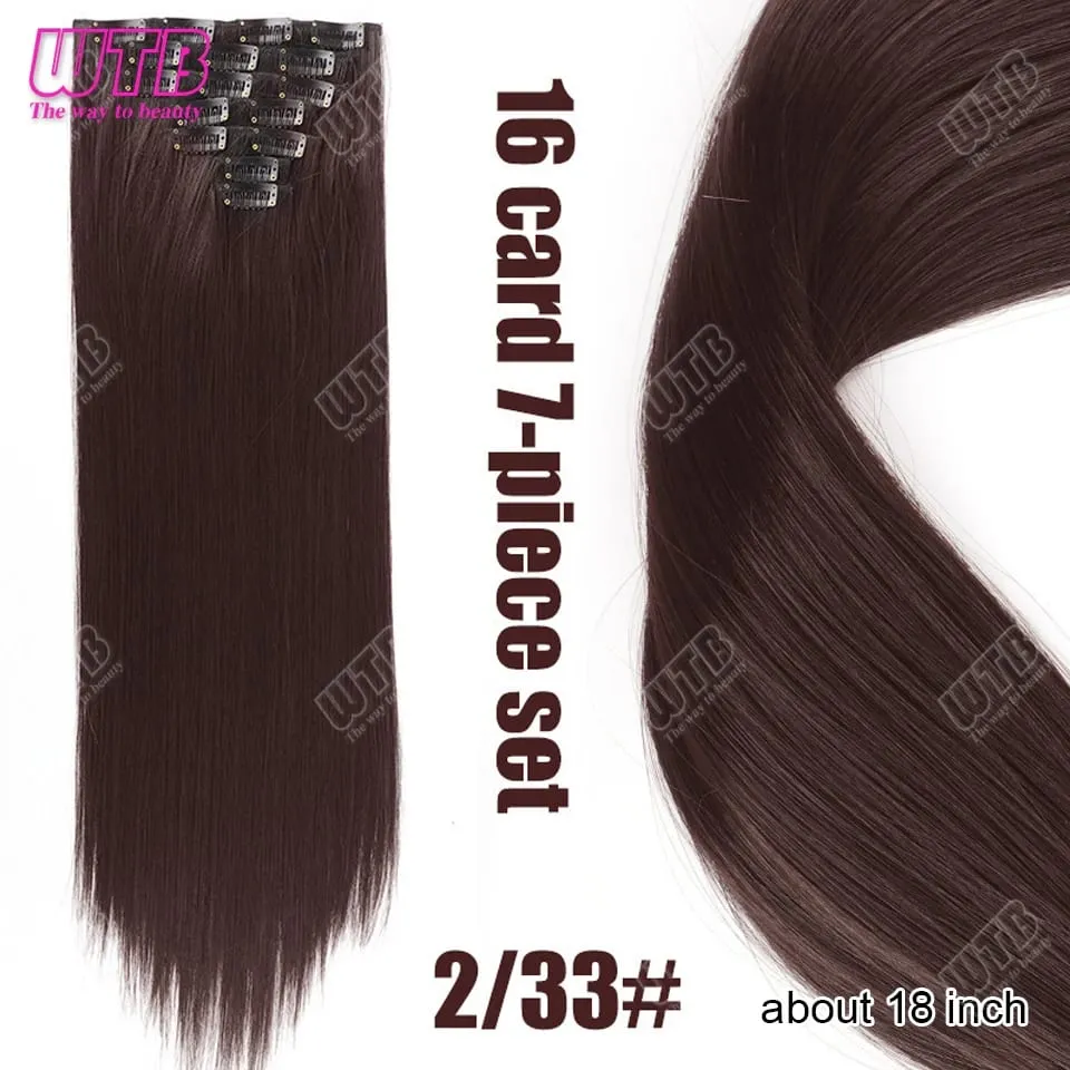 Clip In Hair Extension Synthetic Hair 12Inch 4 PCS Set Wavy Curly Hair Extension Synthetic Hairpieces Para sa Babaeng Babae Araw-araw na Paggamit