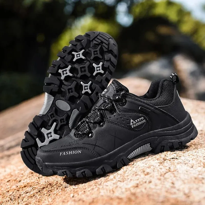 Nieuwe Mannen Sport Wandelschoenen 2024 Mannen Anti Slip Training Schoenen Leer Outdoor Mannen Oversized Herfst Wandelen Jogging schoenen