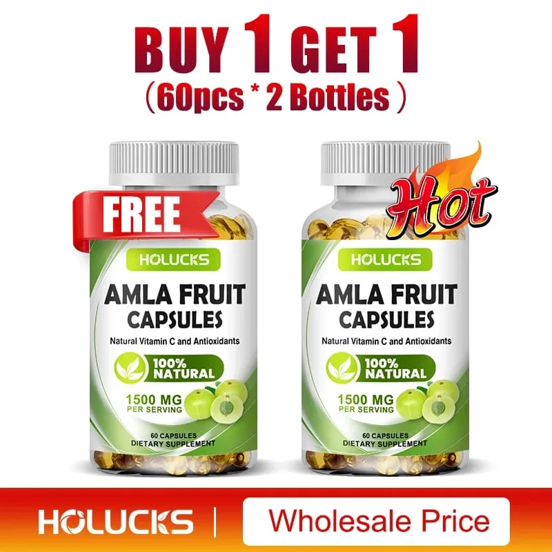 Amla Vitamin Supplements Supports Metabolism Detox & Digestion Collagen Booster Provides Cellular Defence Skin Hair Health