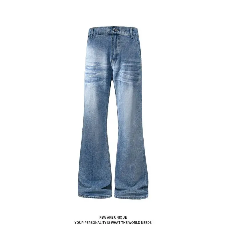 Retro Denim Pants Men's Jeans Loose Straight Casual Trousers Vintage Jeans Y2k Clothes Men's Pants Baggy Jeans Man Four Seasons