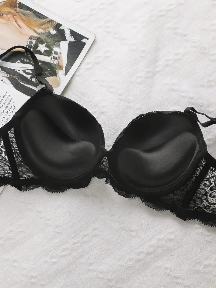 Dame leopardprint blondebralette Sexet med stålring Lingeri Komfortabelt løfteundertøj Trekantundertøjssæt B2076