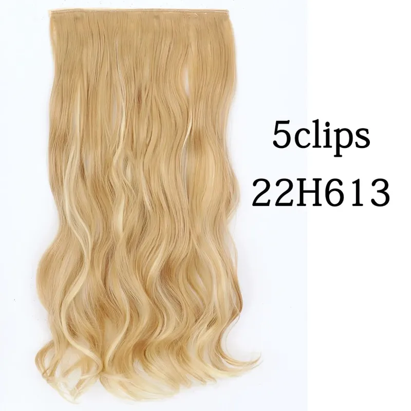 Tổng Hợp 22 32 Inch 5 Kẹp Tóc Chịu Nhiệt Giả Bộ Tóc Giả Dài Lượn Sóng Kiểu Tóc Kẹp Trong Tóc