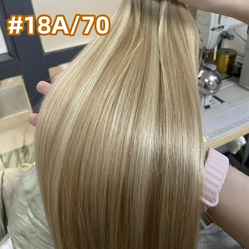 Bulk hår 100 % äkta människohår maskintillverkat Virgin Remy rakt hår Bulk 18-30 tum 100 g Naturligt blont hårförlängning utan inslag