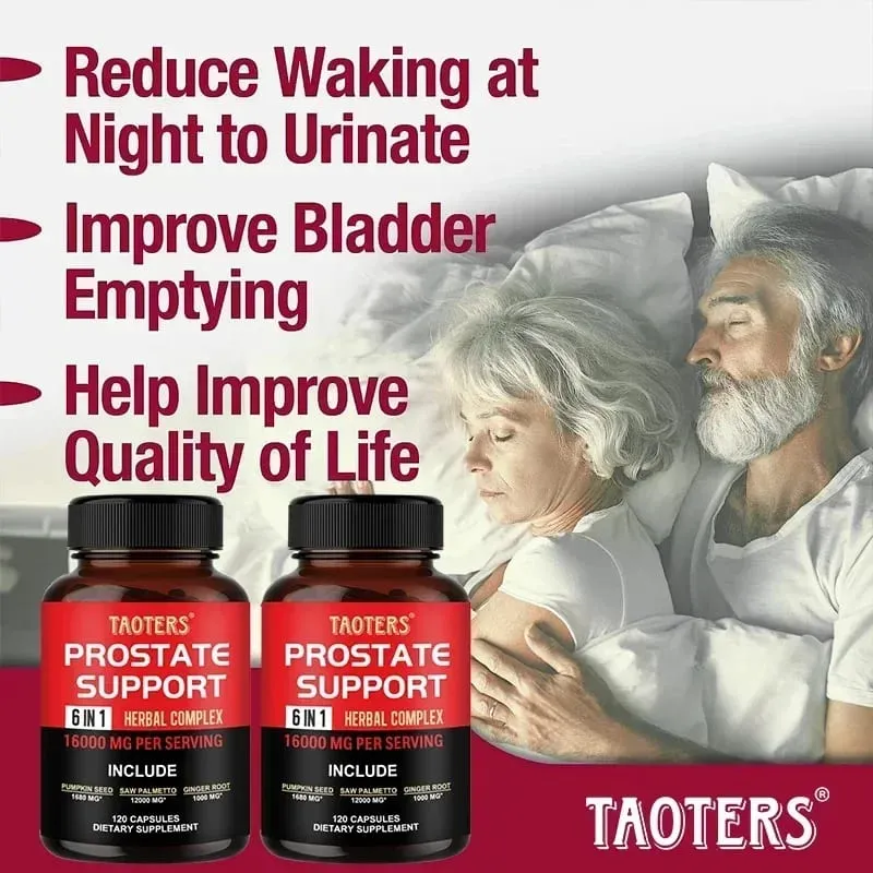 Natural Saw Palmetto - Prostate Health Support Supplement Improves Toilet Frequency and Urgency Promotes Healthy Hair Growth