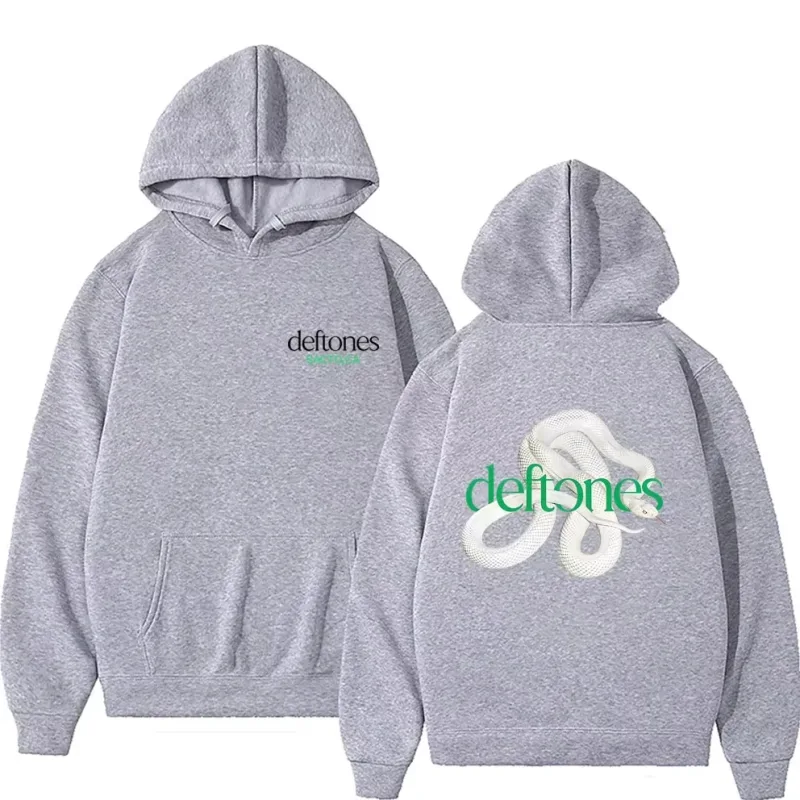 2026 New Snake Graphic Print Unisex Hoodie Retro Alternative Heavy Metal Long Sleeve Pullover Sweatshirt Vintage Music Style Cas