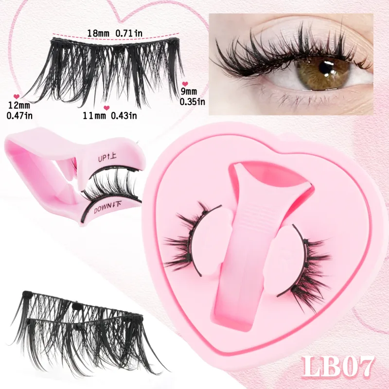 Magnetic Eyelashes Kit Natural 3D Mink Lashes Thick Fluffy False Lashes No Glue Needed Fake Eyelash Makeup Faux Cils