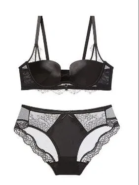 Fashion Leopard Bra Set Lift Up Support Push Up Soft Lace French Style for Ladies Home Daily Casual Wear All Seasons S-XL Suit
