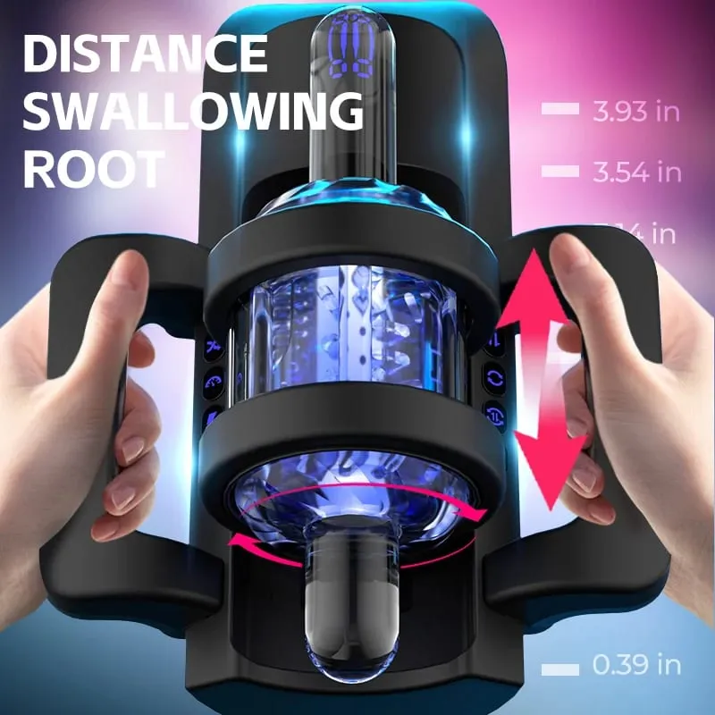 Dual-grip Male Masturbator Adjustable Long Travel Masturbation Cup Adjustable Telescopic Rotating Male Masturbation Cup Sex Toy