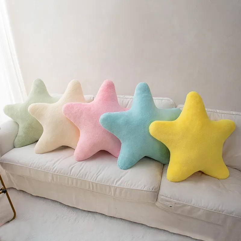 Soft Plush Star Shaped Pillow Decorative Cute Bed Pillow Cushion for Kids Bedroom Living Room - Plush Throw Pillow