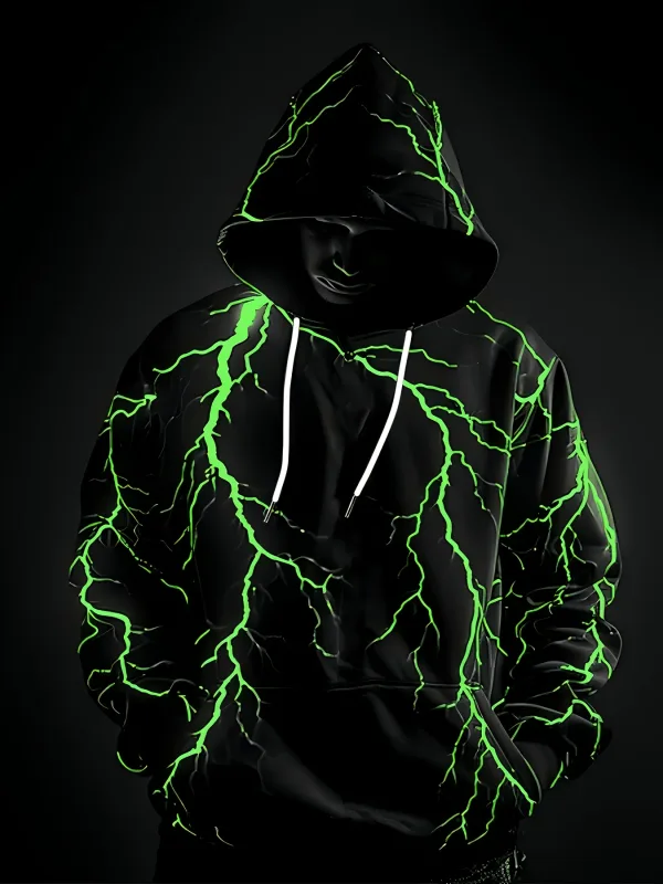 Men's winter-spring hooded sweatshirt with 3D print comfortable and soft trendy and casual streetwear style