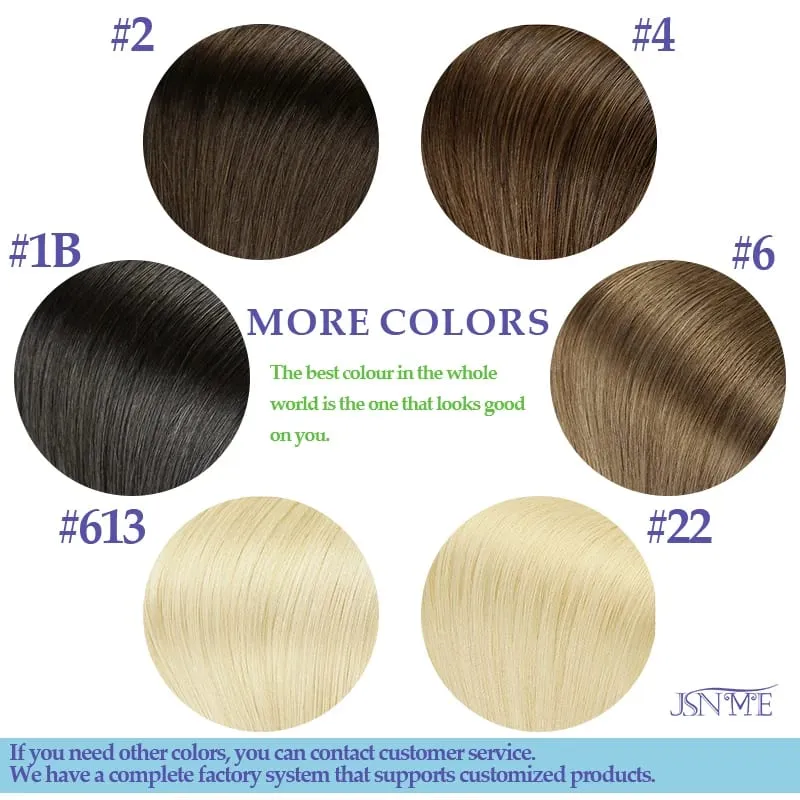 Mini Tape in Hair Extensions Seamless Invisible Straight Tape Ins Remy 100% Human Hair Black Brown Blonde For Salon