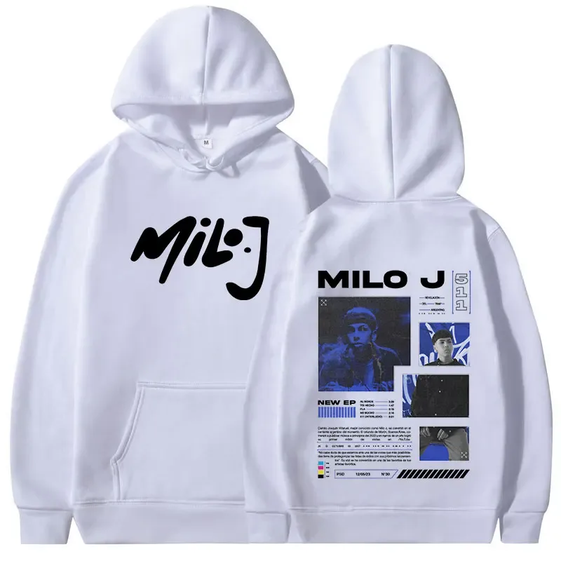 Rapper milo j 511 álbum merch hoodies roupas masculinas vintage hip hop moletom com capuz casual pullovers de grandes dimensões streetwear