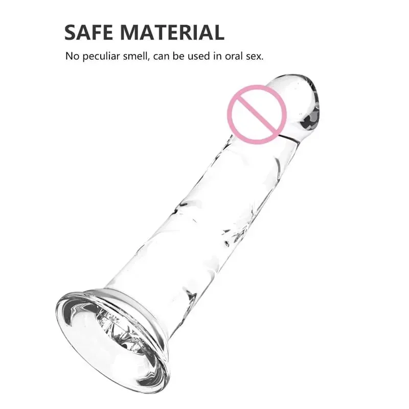 Realistic Small Silicone Jelly Dildo for Women with Suction Cup Strapon Compatible Anal Plug Adult Sex Toy for Women