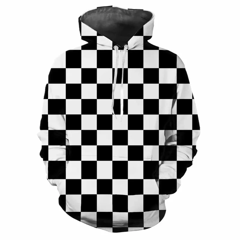 2024 moda minimalista cuadros 3D impreso hombres Tops Casual suave comodidad elegante sudaderas con capucha para hombres personalizar deportes al aire libre Sudadera con capucha