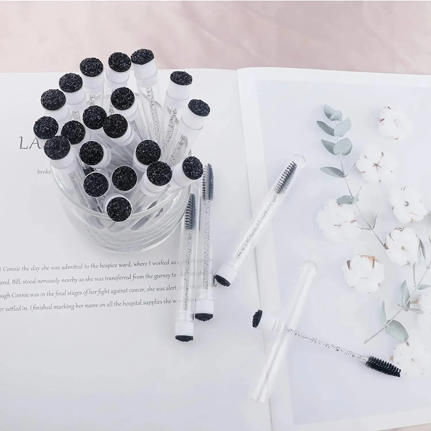 EyeLash Brushes 50pcs Reusable Eyelashes Brush Tube for Eyelash Extension Disposable Mascara Wands Eyebrow Brush Applicator