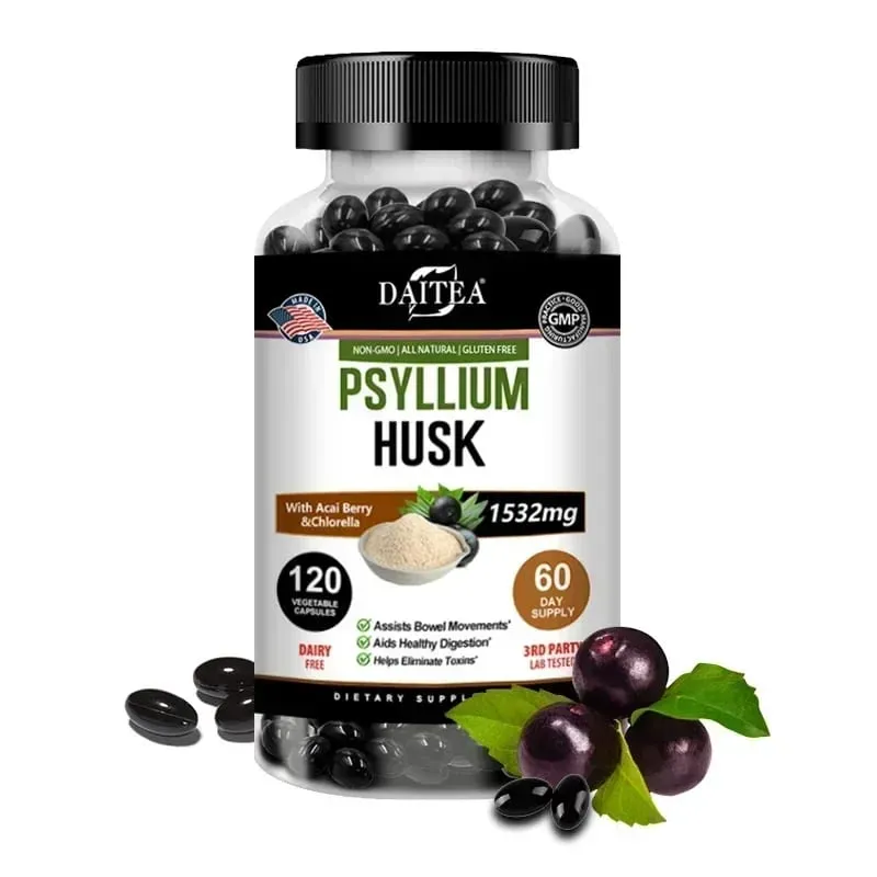 Psyllium Husk - Contains Natural Psyllium Husks To Benefit Intestinal and Digestive Health and Enhance Immunity