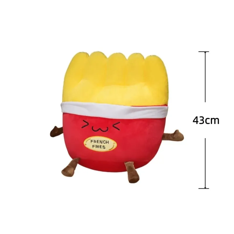 Corn Fries Chicken Leg Throw Pillow Simulation Food Plush Sofa Cushion Adorably Room Decor Toy Accompany Sleep Toy Creative Gift