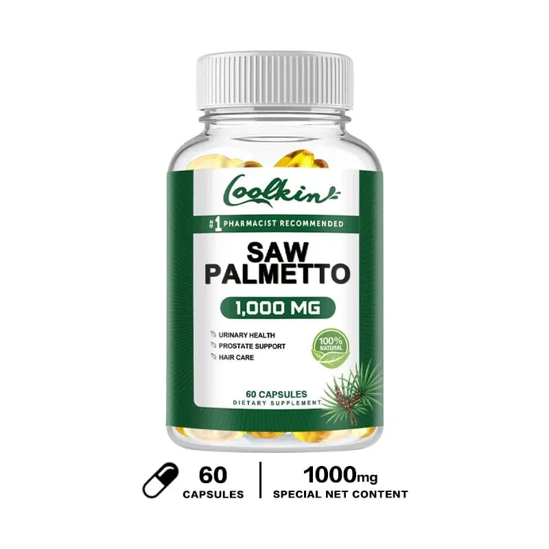 Saw Palmetto Supplement 1000 Mg - Promotes Prostate Health and Prevents Hair Loss