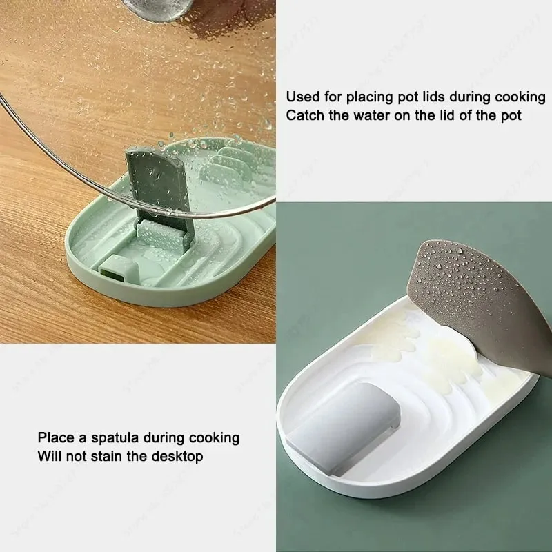 1pcs Polychrome Foldable Nordic Style Pot Holder Lid Shovel Storage Rack Practical Multifunctional Utensils for Kitchen Supplies — image 6