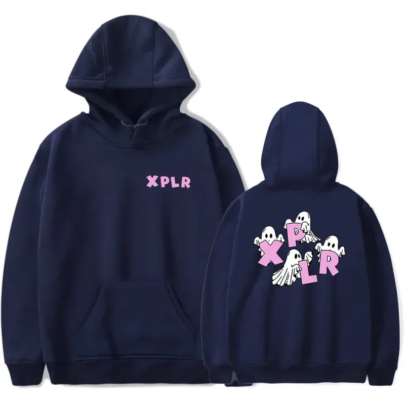 Xplr - Moletons de manga comprida com capuz masculinos e femininos unissex streetwear estilo hip-hop estampa fantasma Sam's e Colby Merch