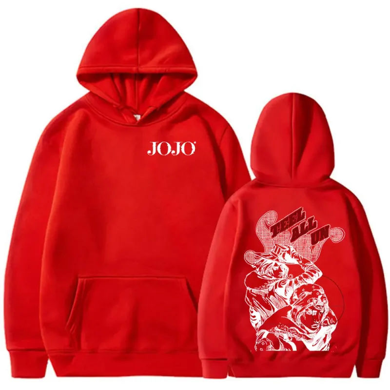 Anime JoJo Bizarre Adventure STEEL BALL RUN Gyro Zeppeli Johnny Joestar Hoodies Men Women Clothing Fashion Pullovers Sweatshirts