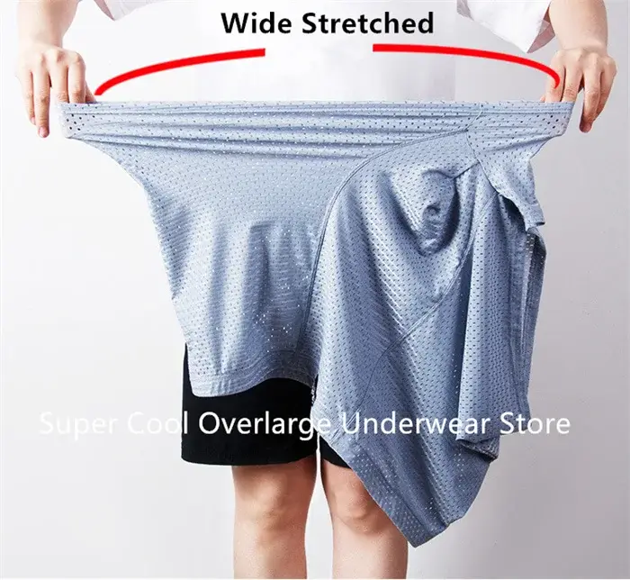 ฤดูร้อนตาข่ายนักมวยผู้ชาย 200 กก.PLUS ขนาด 13XL 12XL กางเกงกางเกงชายกางเกงเอวสูง 10XL ชุดชั้นในขนาดใหญ่กางเกงขาสั้นผ้าไหมน้ำแข็ง