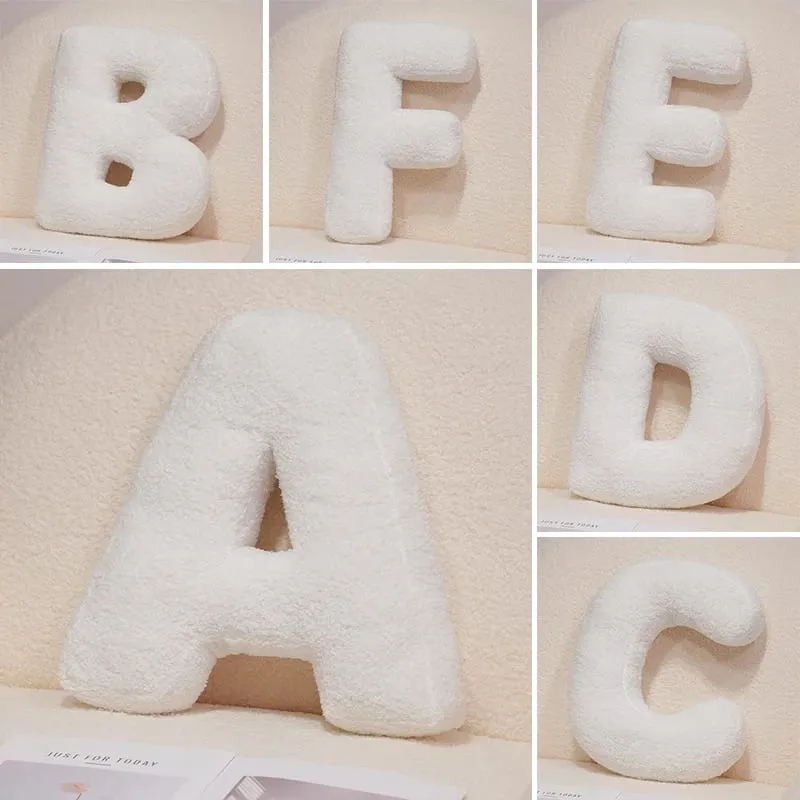 Hot Wholesale Cozy English Letters Pillow Sofa Cushion Living Room Decor 26 Letter Stuffed Doll Toy Kids Teaching Words Game Kid