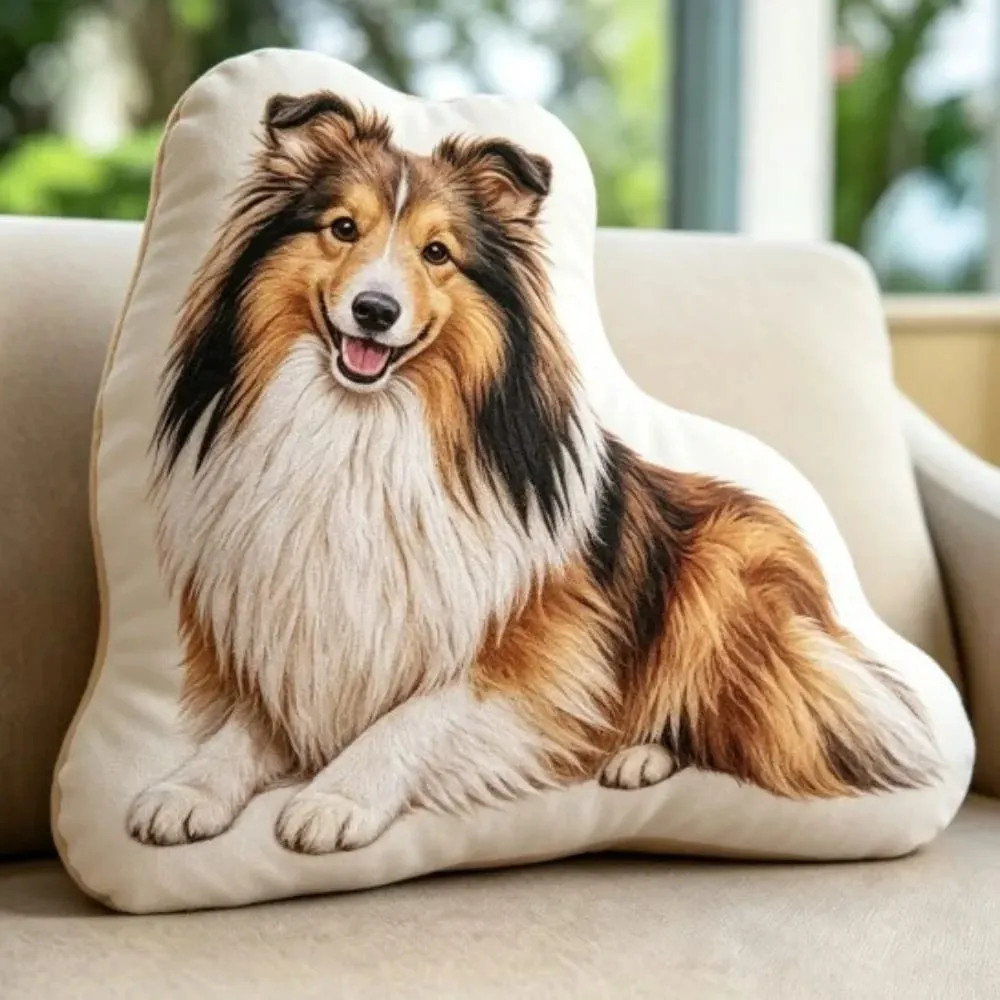 Dog Shaped Pillow Animal Throw Pillow Decorative Animal Pillow PP Cotton Filling Shiba Dog Cushion Contoured Shape